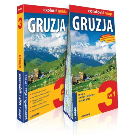 Gruzja 3w1 przewodnik  atlas  mapa