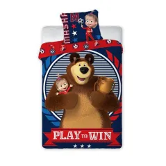 POŚCIEL DZIECIĘCA MASZA I NIEDŹWIEDŹ FARO 160 X 200 CM