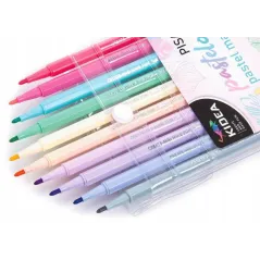 FLAMASTRY PASTELOWE 10 KOLORÓW ZESTAW PISAKÓW SZKOLNYCH