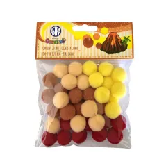 POMPONY DEKORACYJNE OGNISTA LAWA 20 MM DO PRAC PLASTYCZNYCH ASTRA