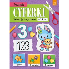 POZNAJĘ CYFERKI. KOLORUJĘ I WYCINAM 4+ - Aksjomat