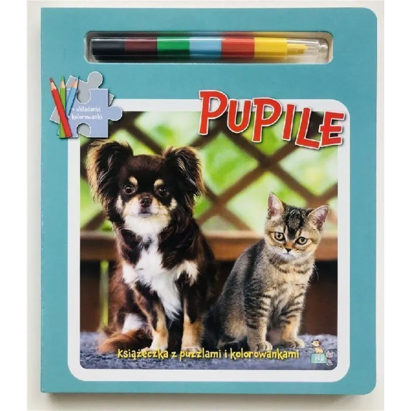 Pupile. Książeczki z puzzlami kolorowankami i kolorową kredką Małgorzata Ewa Skibińska
