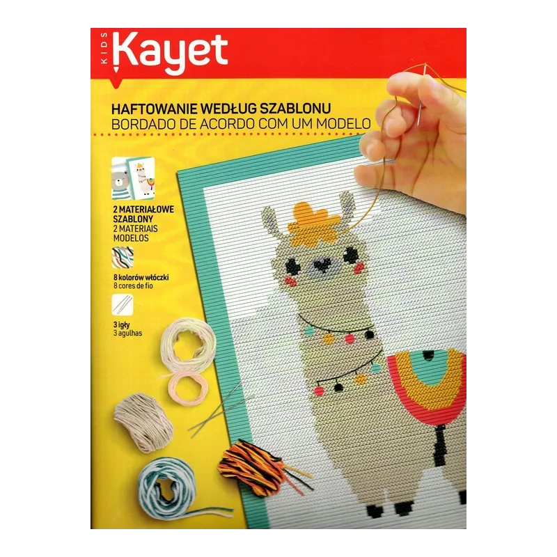 HAFTOWANIE WEDŁUG SZABLONU LAMA I MIŚ KAYET