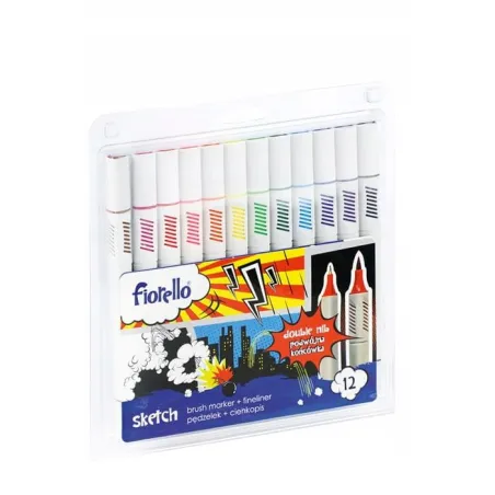PISAKI DWUSTRONNE SKETCH 12 KOLORÓW FIORELLO