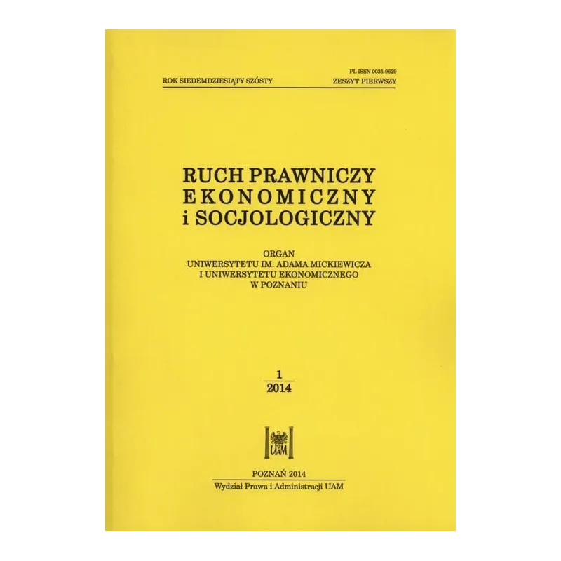 RUCH PRAWNICZY EKONOMICZNY I SOCJOLOGICZNY - Wydawnictwo Naukowe UAM