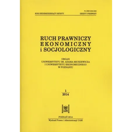 RUCH PRAWNICZY EKONOMICZNY I SOCJOLOGICZNY - Wydawnictwo Naukowe UAM