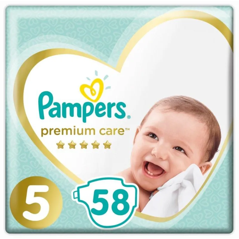 PIELUCHY PAMPERS PREMIUM CARE ROZMIAR 5 11-16 KG 58 SZT. - Procter & Gamble