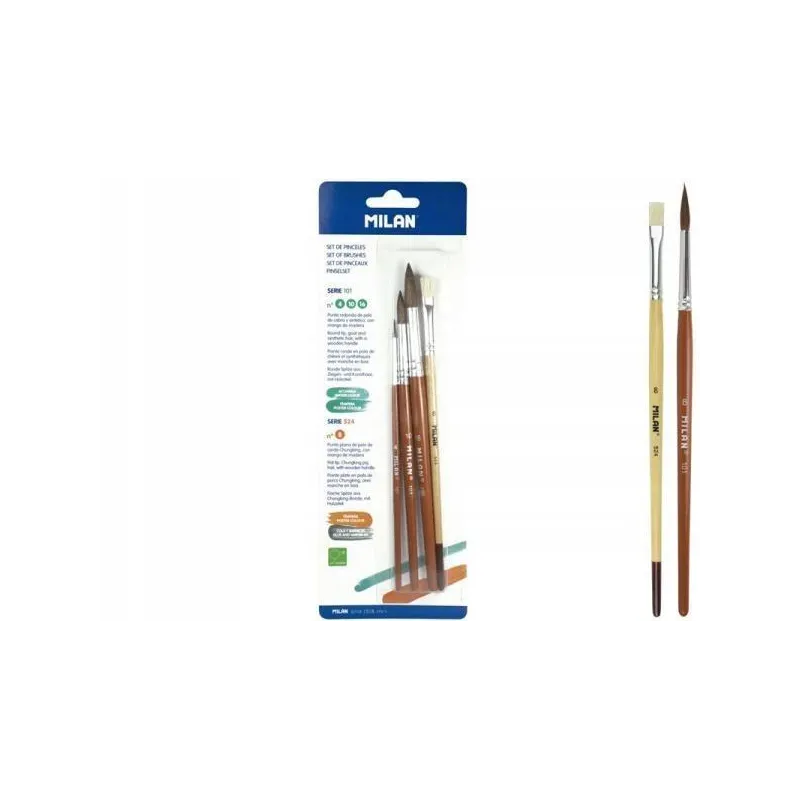 ZESTAW PĘDZLI DO MALOWANIA 101 NR 6 10 14 MILAN