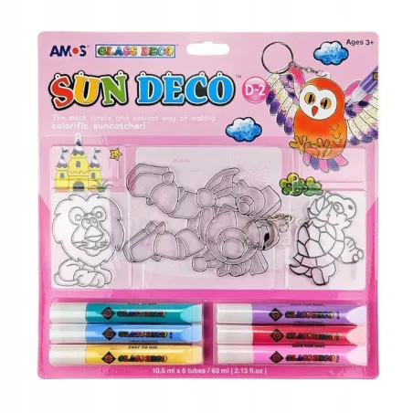 ZESTAW FARB WITRAŻOWYCH SUN DECO 6 KOLORÓW 10.5 ML AMOS 3+