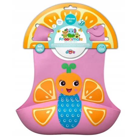 Śliniak Silikonowy Frootimals Orangiefly Dla Dzieci 0+