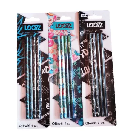 Ołówki Szkolne Loozz 4 Sztuki