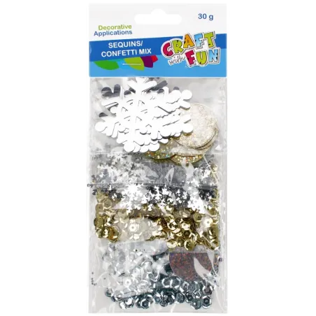 Cekiny Metaliczne Okrągłe 30G Craft With Fun Do Rękodzieła I Kreatywnych Projektów