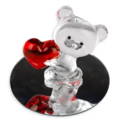 Figurka Szklana Miś Stojący 6 Cm