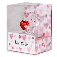 FIGURKA SZKLANA MIŚ STOJĄCY 6 CM