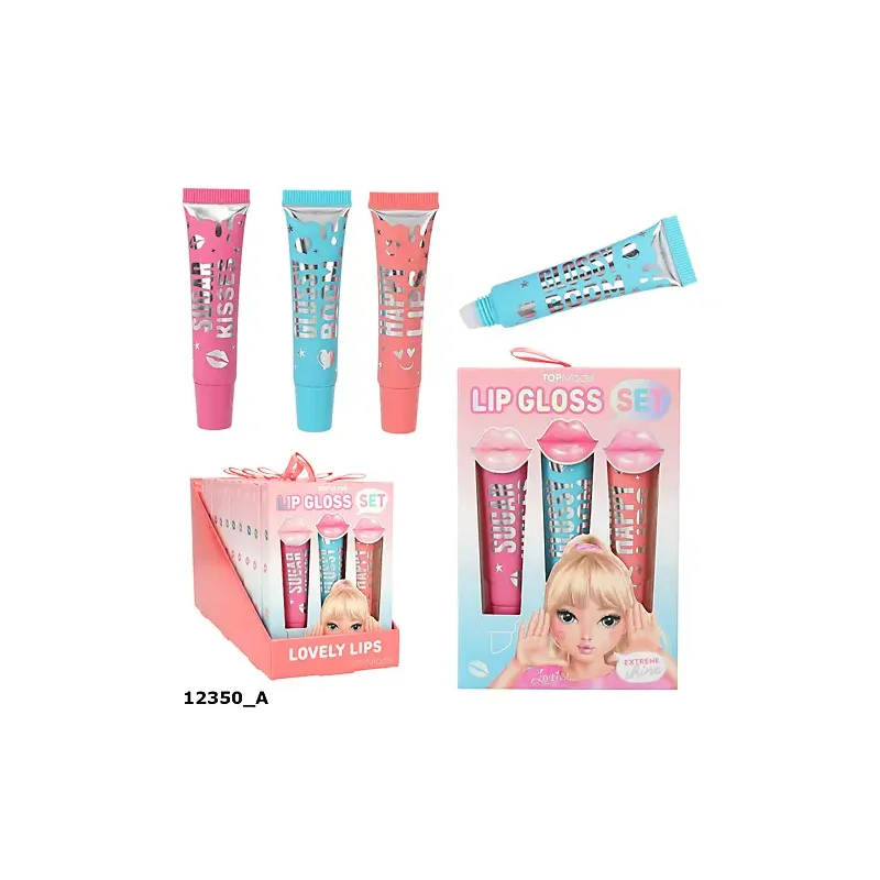 BŁYSZCZYKI TOP MODEL BEAUTY&ME 3 SZTUKI ZESTAW DLA DZIEWCZYNEK 3+