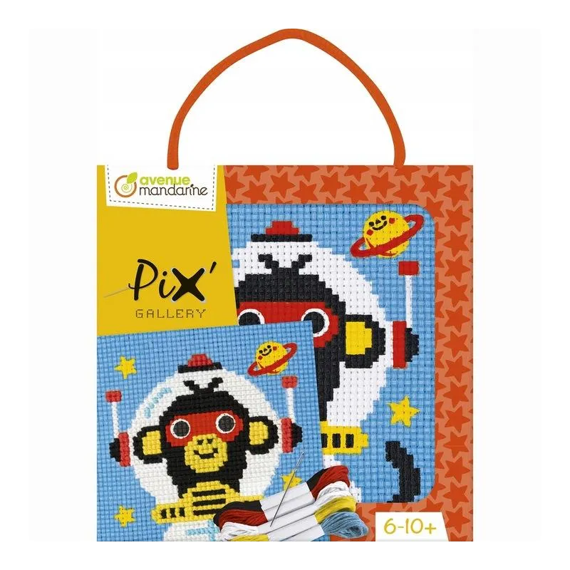 ZESTAW DO HAFTU KRZYŻYKOWEGO ASTRONAUTA – KREATYWNA ZABAWA DLA DZIECI 6+