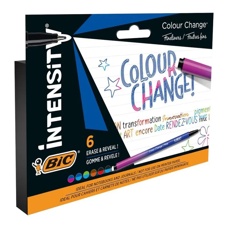 CIENKOPIS ZMIENIAJĄCY KOLOR 6 KOLORÓW INTENS BIC