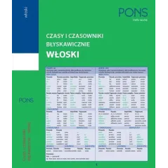 CZASY I CZASOWNIKI BŁYSKAWICZNIE WŁOSKI - Pons