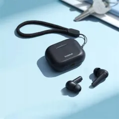 SŁUCHAWKI BEZPRZEWODOWE DOUSZNE BASEUS BOWIE E17 TWS BLUETOOTH 5.3 CZARNE