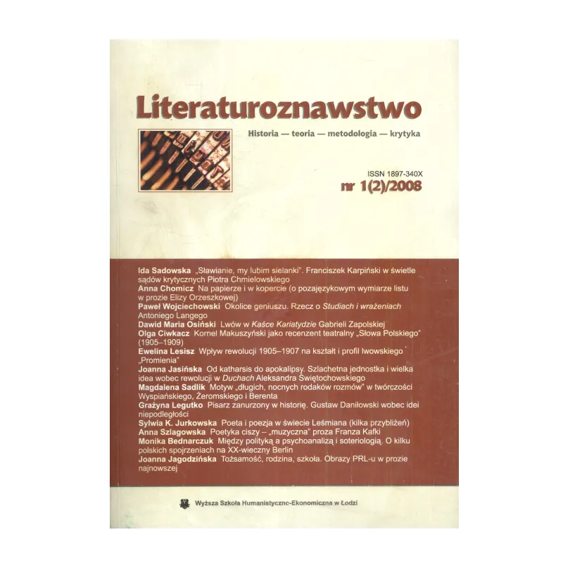 LITERATUROZNAWSTWO - Wydawnictwo Akademii Humanistyczno-Ekonomicznej w Łodzi