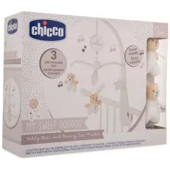 KARUZELA DO ŁÓŻECZKA Z POZYTYWKĄ MIŚ I KRÓLICZEK CHICCO MY SWEET DOUDOU 0M+ II GATUNEK