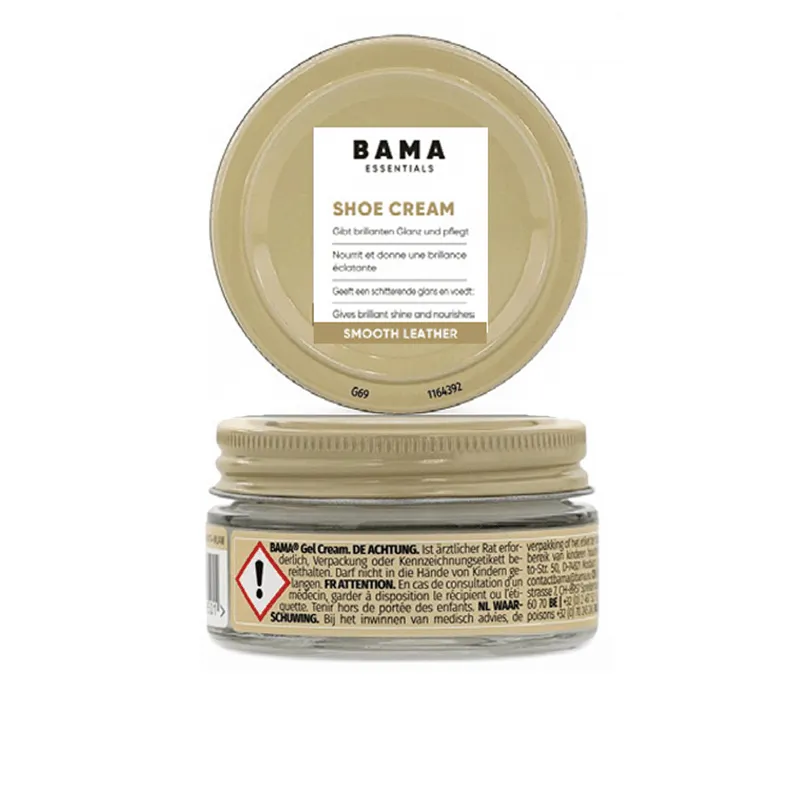 KREM PASTA DO BUTÓW SKÓRZANYCH BAMA SHOE CREAM ESSENTIALS CIEMNY BRĄZ 50 ML