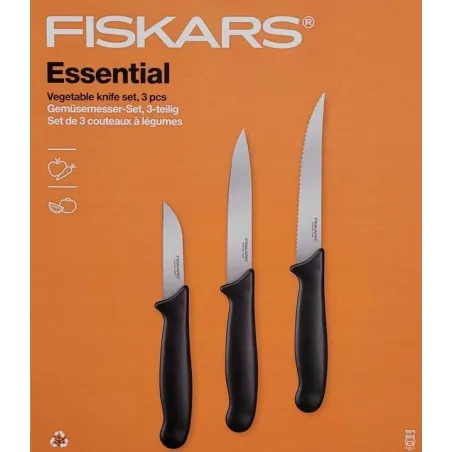 Noże Kuchenne Fiskars Essential 7 Cm, 11 Cm, 12 Cm – Ergonomiczne Uchwyty Noże Kuchenne Fiskars Essential 7 Cm, 11 Cm, 12 Cm – Ergonomiczne Uchwyty