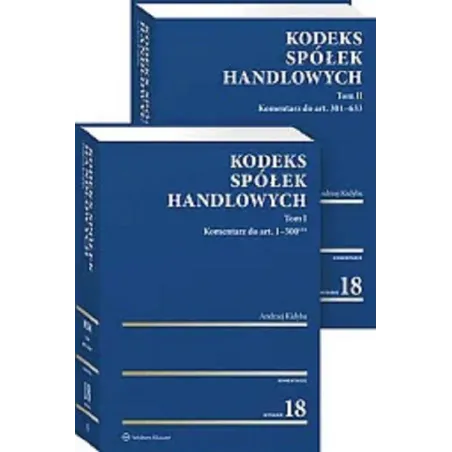 KODEKS SPÓŁEK HANDLOWYCH. TOMY: 1 I 2