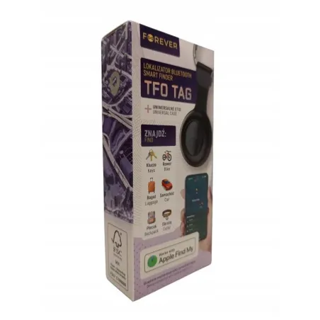Forever Tfo Tag Czarny - Brelok Lokalizator Do Kluczy, Portfela I Bagażu