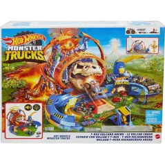 Hot Wheels Monster Trucks Wulkan Kaskaderska Arena Zestaw T-Rex, Pętle I Wyrzutnie 4+ Ii Gatunek