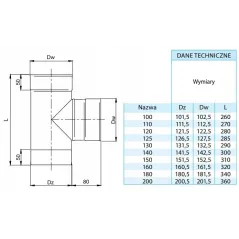 Trójnik Okrągły 90° Fi 220 Ocynk - System Wentylacyjny / Klimatyzacyjny