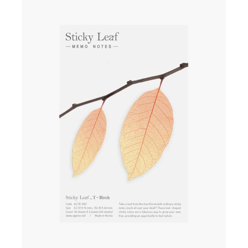 KARTECZKI SAMOPRZYLEPNE BRZOZA ROZMIAR M 40 KARTEK