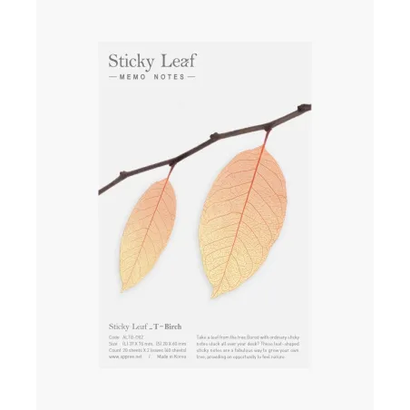 KARTECZKI SAMOPRZYLEPNE BRZOZA ROZMIAR M 40 KARTEK