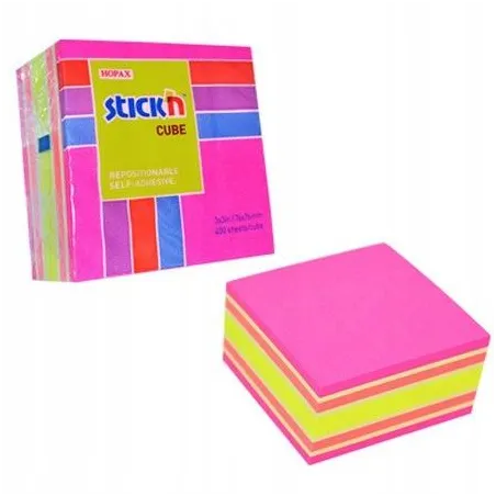 Stick\'N Karteczki Samoprzylepne 76X76 Mm 400 Sztuk Mix Kolorów
