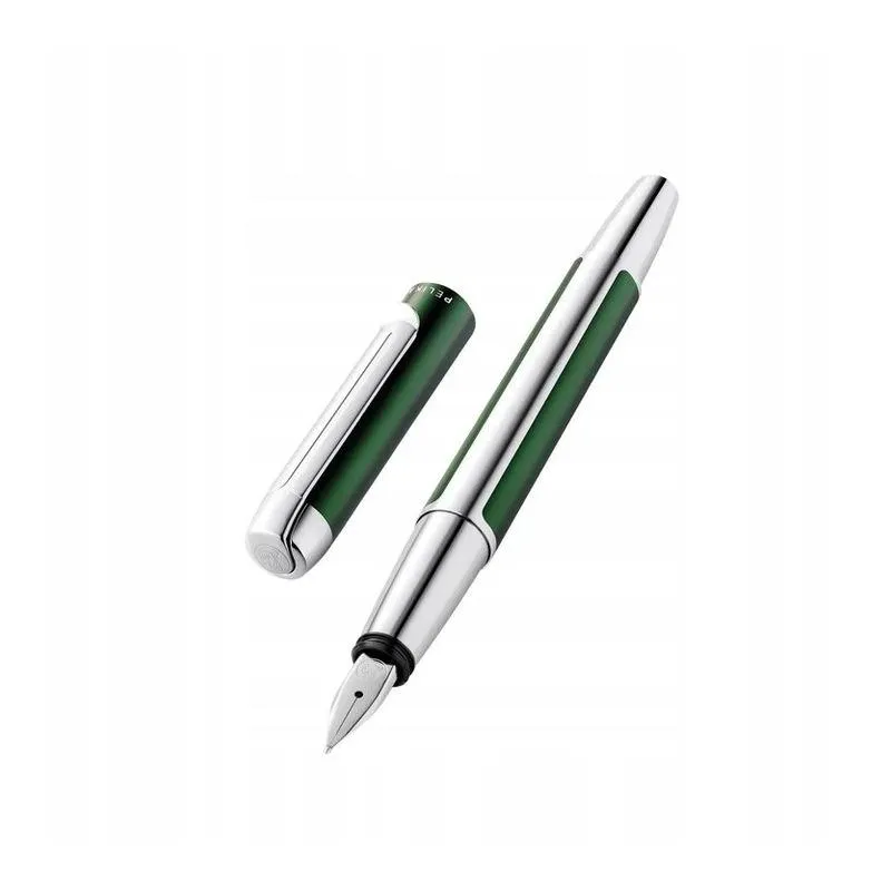 PIÓRO WIECZNE SREBRNO-CIEMNOZIELONE STALÓWKA F PURA P40 PELIKAN