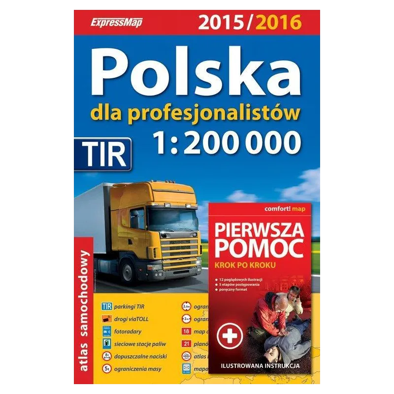 POLSKA DLA PROFESJONALISTÓW 1:200 000 + PIERWSZA POMOC KROK PO KROKU - ExpressMap