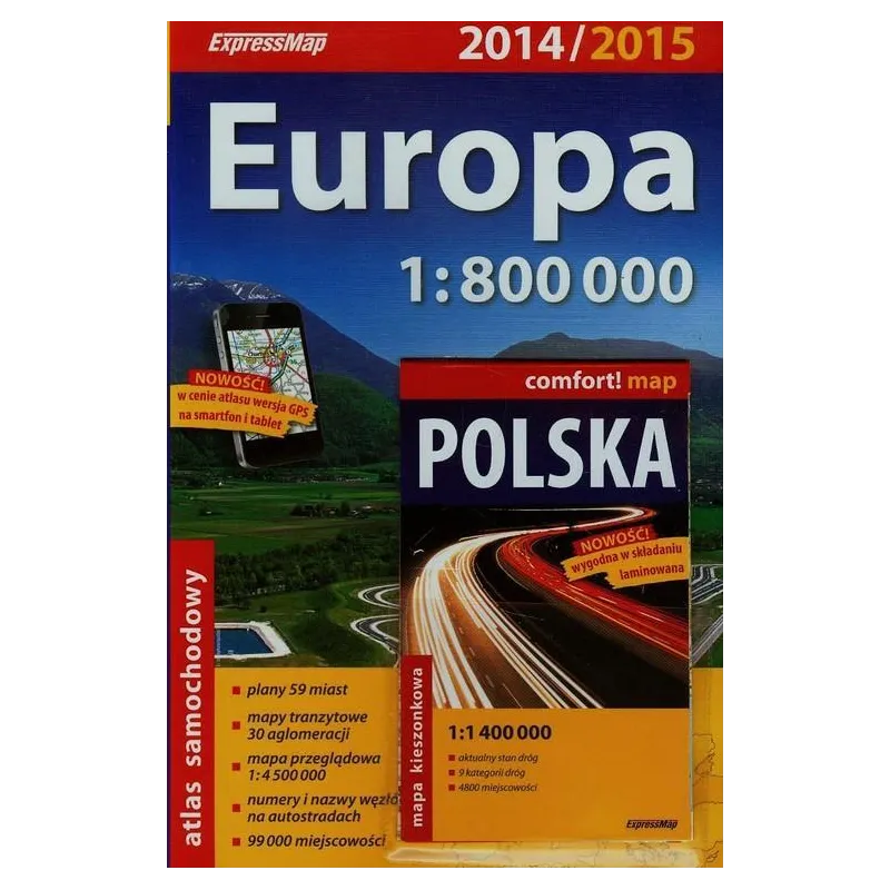 EUROPA 1:800 000 ATLAS SAMOCHODOWY II GATUNEK - ExpressMap