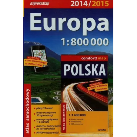 EUROPA 1:800 000 ATLAS SAMOCHODOWY II GATUNEK - ExpressMap