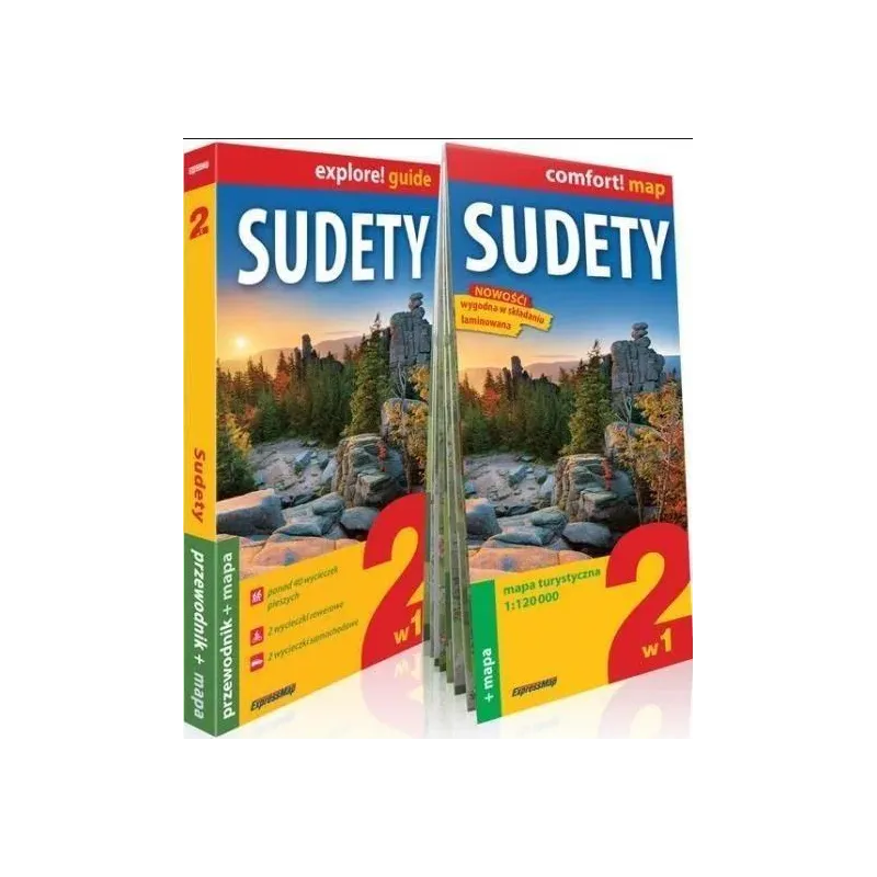 Sudety 2w1 przewodnik  mapa Praca Zbiorowa