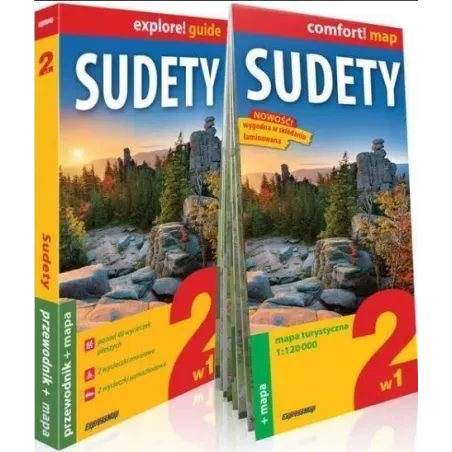 Sudety 2w1 przewodnik  mapa Praca Zbiorowa