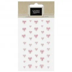 SAMOPRZYLEPNE PEREŁKI SERCA RÓŻOWE 40 SZTUK ARGO