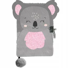 PAMIĘTNIK PLUSZOWY KOALA DLA DZIEWCZYNKI Z KŁÓDKĄ PASO