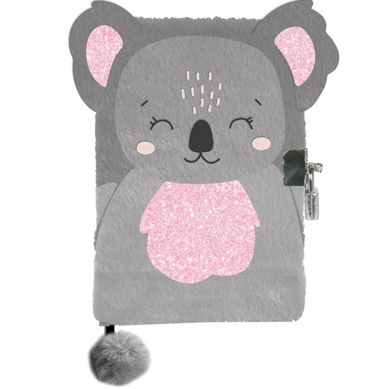 PAMIĘTNIK PLUSZOWY KOALA DLA DZIEWCZYNKI Z KŁÓDKĄ PASO