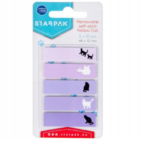 Zakładki Indeksujące 44X12Mm 5 Kolory 20 Kartek Starpak