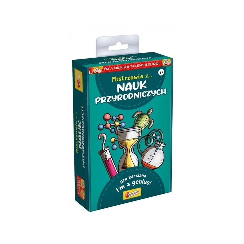 LISCIANI IM A GENIUS. MISTRZOWIE Z NAUK PRZYRODNICZYCH. GRA KARCIANA 6+
