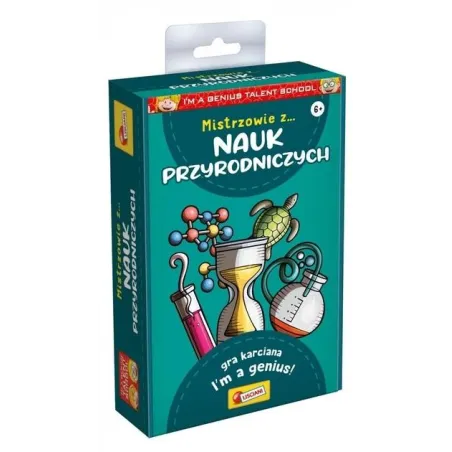 LISCIANI IM A GENIUS. MISTRZOWIE Z NAUK PRZYRODNICZYCH. GRA KARCIANA 6+