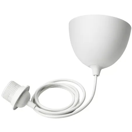 Oprawka Z Przewodem Ikea Havsdjup 1,4 M - E27, Biała, Do Abażuru Oprawka Z Przewodem Ikea Havsdjup 1,4 M - E27, Biała, Do Abażuru
