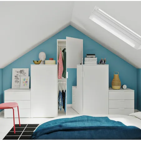 Ikea Hjalpa Regulowany Drążek Ubraniowy Biały 60-100 Cm - Do Szafy Platsa