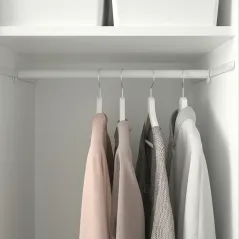IKEA HJALPA REGULOWANY DRĄŻEK UBRANIOWY BIAŁY 60-100 CM - DO SZAFY PLATSA