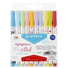 ZAKREŚLACZE PASTELOWE 10 KOLORÓW STARPAK 3+